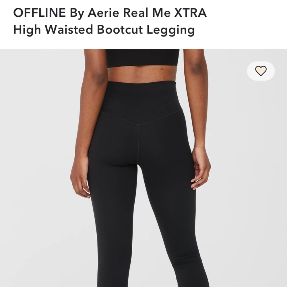 Aerie Black Bootcut Leggings (Short)
